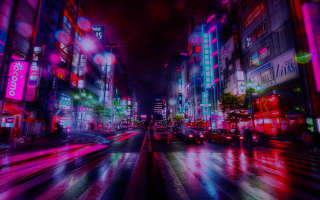 blured city