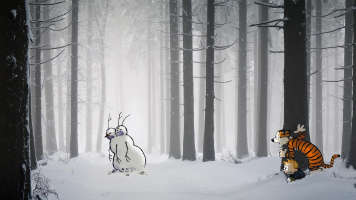 calvin n hobbes snow