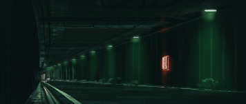 green neon tunnel
