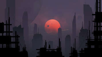 minimalist sci fi city