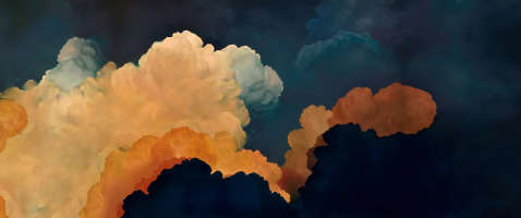 orange clouds