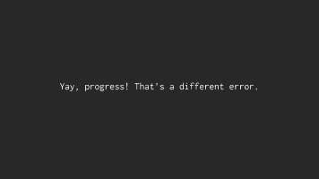 progress thats a diferent error
